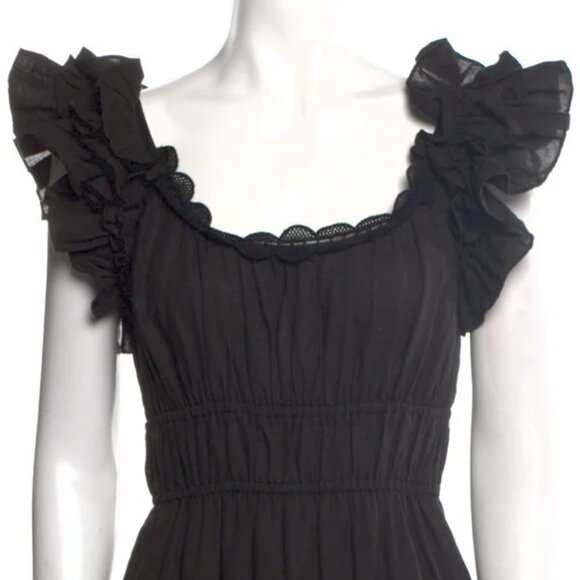 Ulla Johnson Leona linen dress XS 0 2 black - Picture 3 of 7